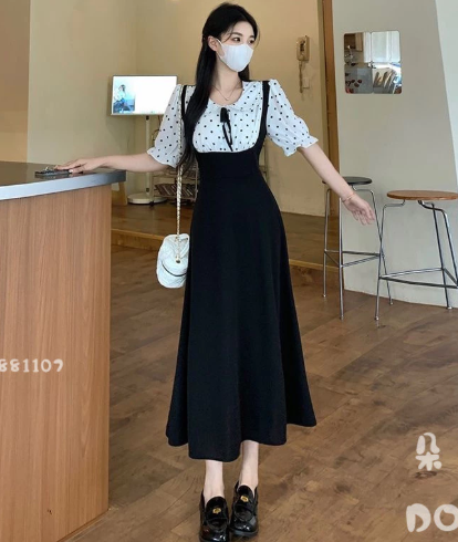 🎀 Sweet Chic Fake Two-Piece Dress