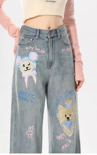 Loose Wide-Leg Jeans