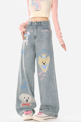 Loose Wide-Leg Jeans