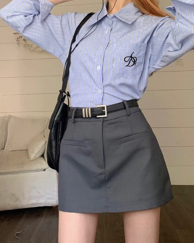 Basic Casual Formal Blazer Mini Skirt